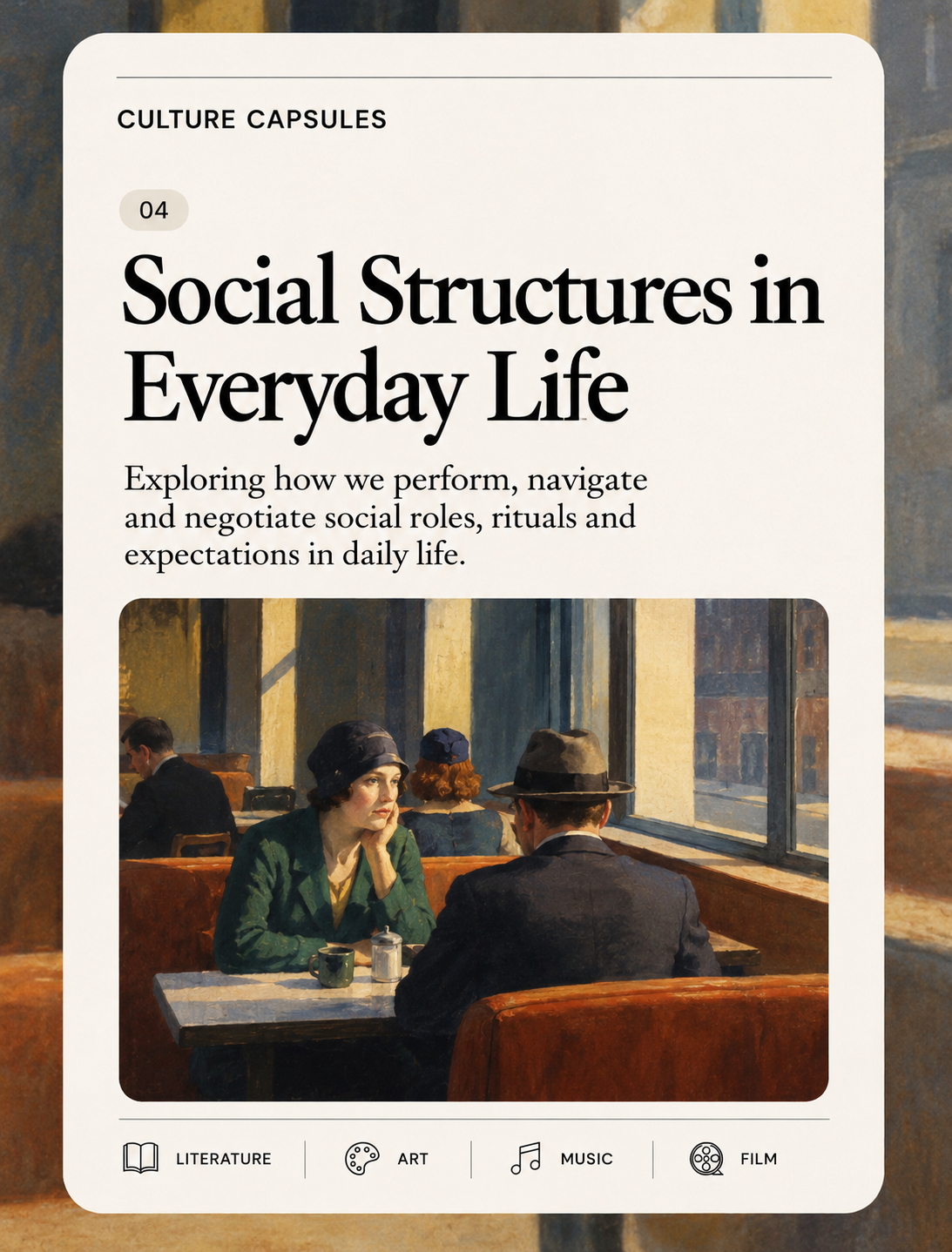 explore the invisible choreography of everyday interaction